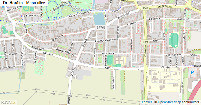 Dr. Horáka - mapa ulice