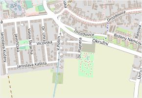 Dr. Plajnera v obci Prostějov - mapa ulice