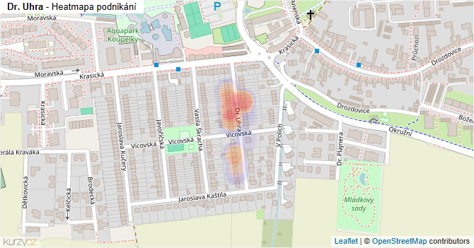 Dr. Uhra - mapa podnikání
