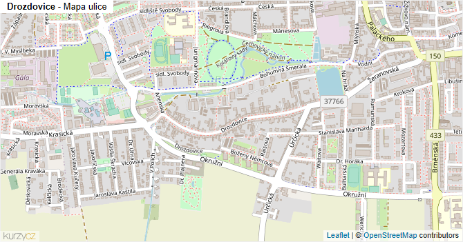 Drozdovice - mapa ulice