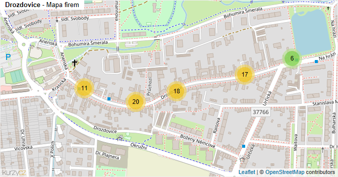 Drozdovice - mapa firem
