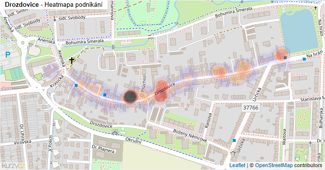 Drozdovice - mapa podnikání