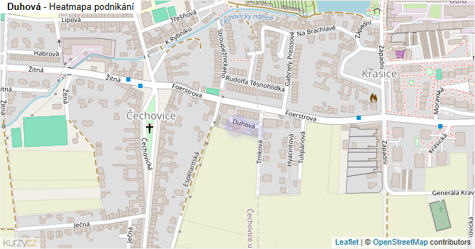 Duhová - mapa podnikání