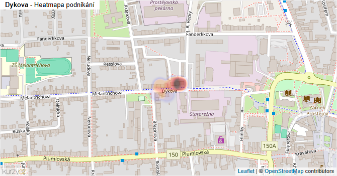 Dykova - mapa podnikání