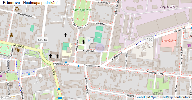 Erbenova - mapa podnikání