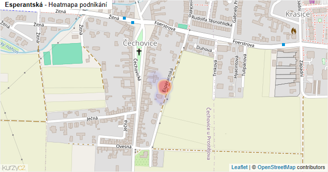 Esperantská - mapa podnikání