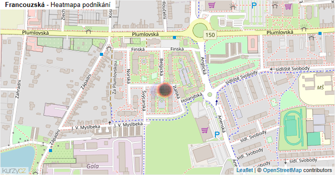 Francouzská - mapa podnikání