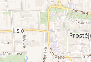 Gen. Sachera v obci Prostějov - mapa ulice
