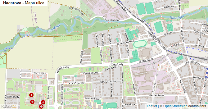Hacarova - mapa ulice