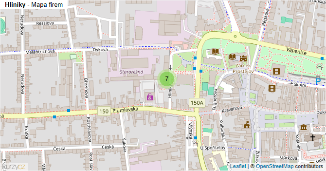 Hliníky - mapa firem
