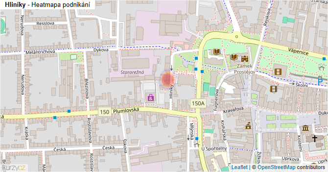 Hliníky - mapa podnikání
