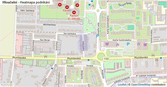 Hloučelní - mapa podnikání