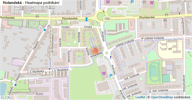 Holandská - mapa podnikání