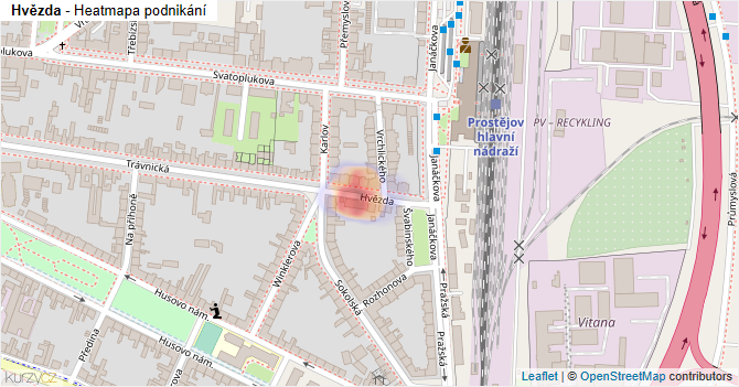 Hvězda - mapa podnikání