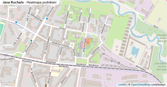 Jana Kuchaře - mapa podnikání