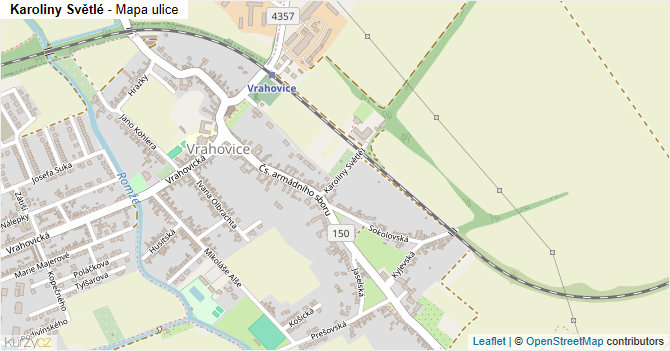 Karoliny Světlé - mapa ulice