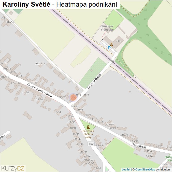 Mapa Karoliny Světlé - Firmy v ulici.