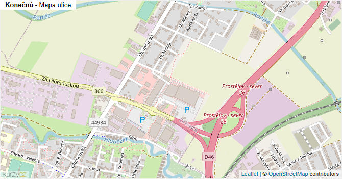 Konečná - mapa ulice