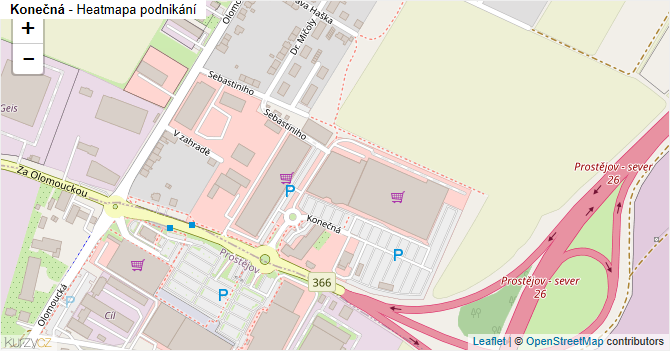 Konečná - mapa podnikání