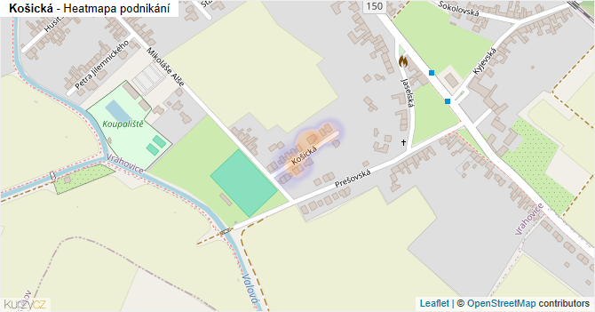 Košická - mapa podnikání