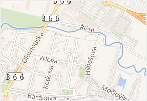 Kotěrova v obci Prostějov - mapa ulice