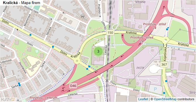Kralická - mapa firem