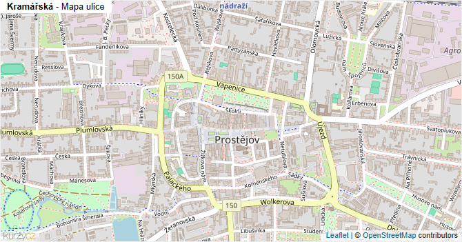 Kramářská - mapa ulice