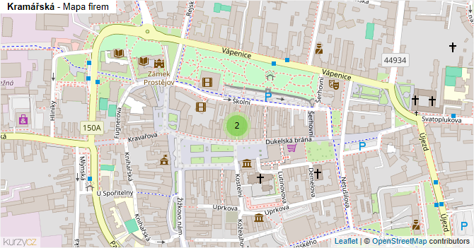 Kramářská - mapa firem