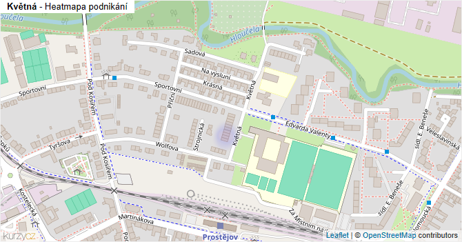 Květná - mapa podnikání