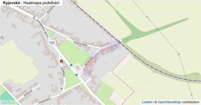 Kyjevská - mapa podnikání
