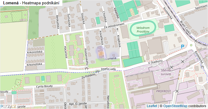 Lomená - mapa podnikání