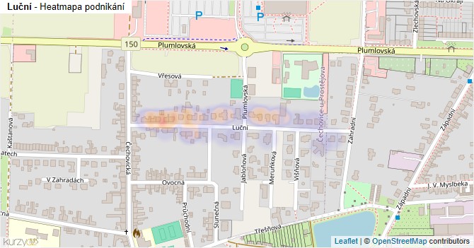 Luční - mapa podnikání