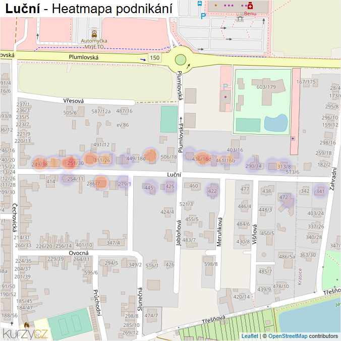Mapa Luční - Firmy v ulici.