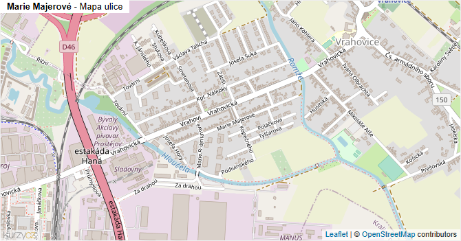 Marie Majerové - mapa ulice