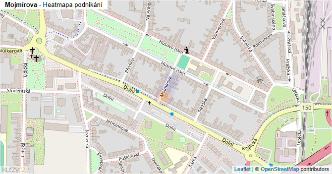 Mojmírova - mapa podnikání