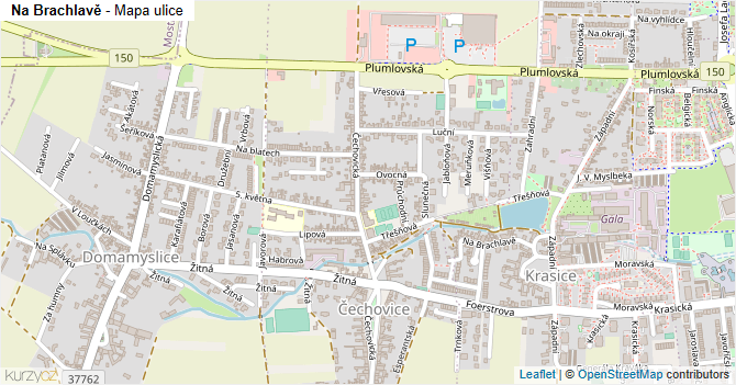 Na Brachlavě - mapa ulice