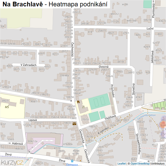 Mapa Na Brachlavě - Firmy v ulici.