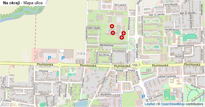 Na okraji - mapa ulice