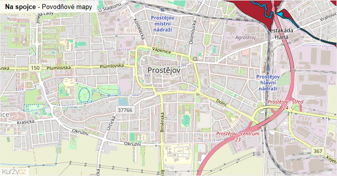 Na spojce - záplavové mapy stoleté vody