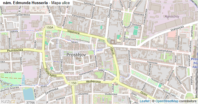 nám. Edmunda Husserla - mapa ulice