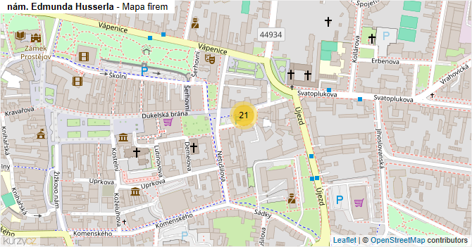 nám. Edmunda Husserla - mapa firem