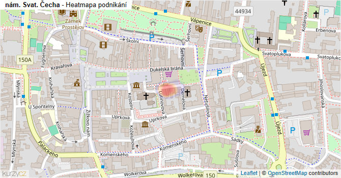nám. Svat. Čecha - mapa podnikání