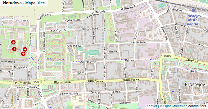 Nerudova - mapa ulice