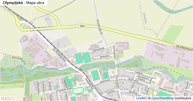 Olympijská - mapa ulice