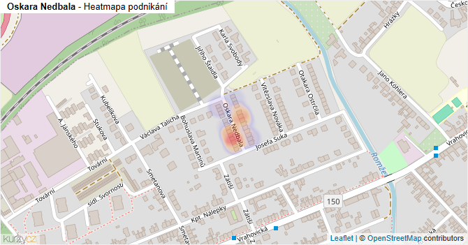 Oskara Nedbala - mapa podnikání