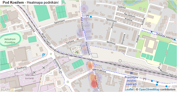 Pod Kosířem - mapa podnikání