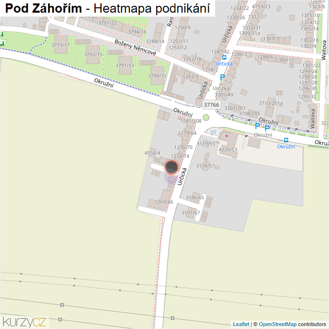 Mapa Pod Záhořím - Firmy v ulici.