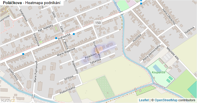 Poláčkova - mapa podnikání