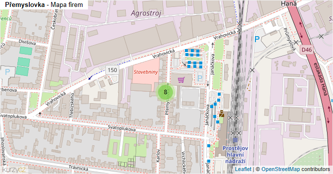 Přemyslovka - mapa firem