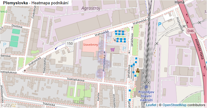 Přemyslovka - mapa podnikání